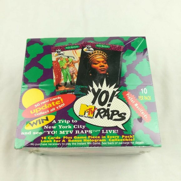 New Sealed VTG 1991 Yo MTV Raps Pro Set Card Box - Picture 1 of 4